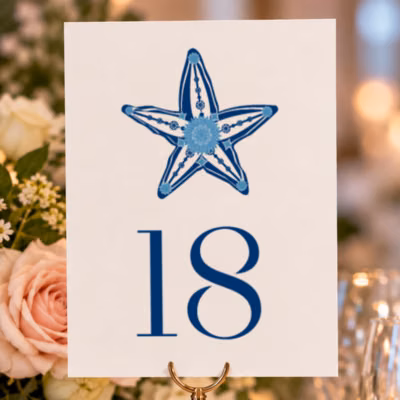 Flat Double Sided Table Card